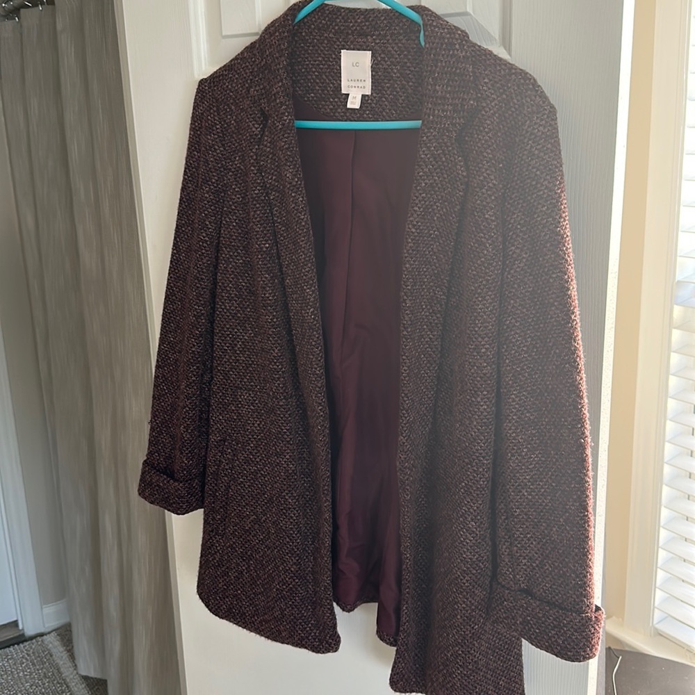 LC Lauren Conrad purple woven blazer size M